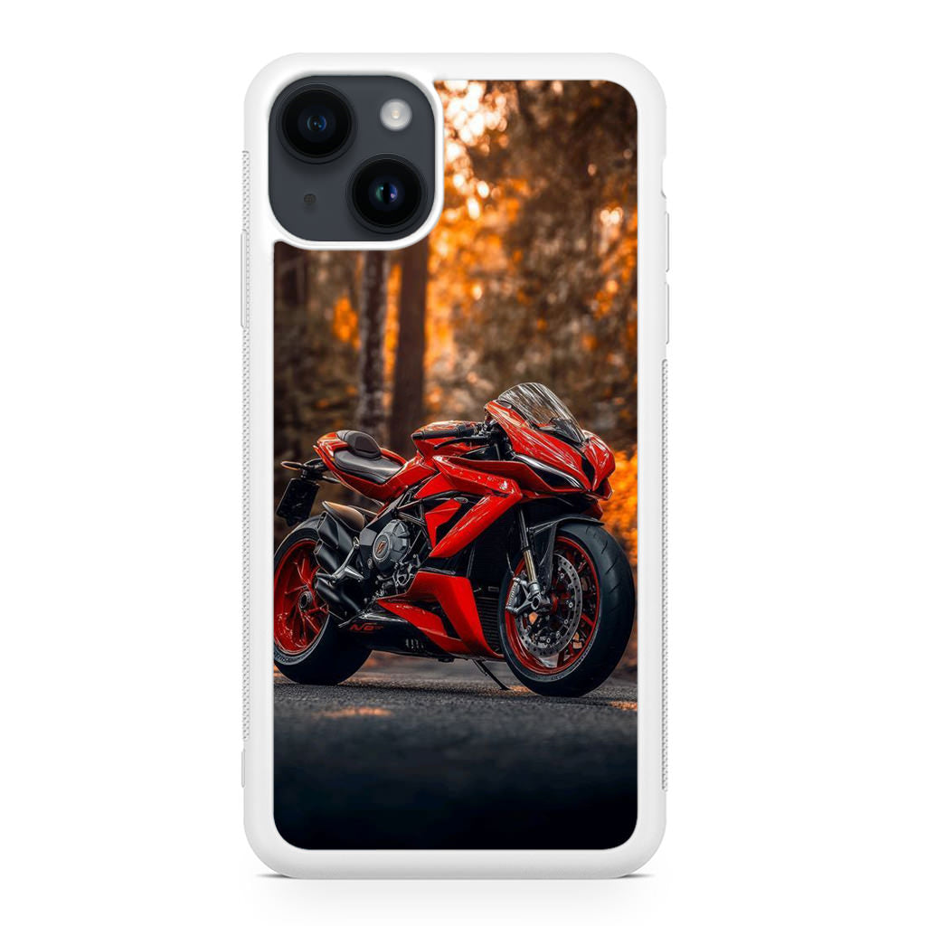 Crimson Velocity in Autumn Flame iPhone 15 / 15 Plus Case