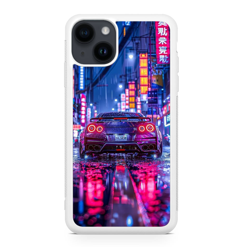 Neon Midnight Drift Tokyo Rain iPhone 15 / 15 Plus Case
