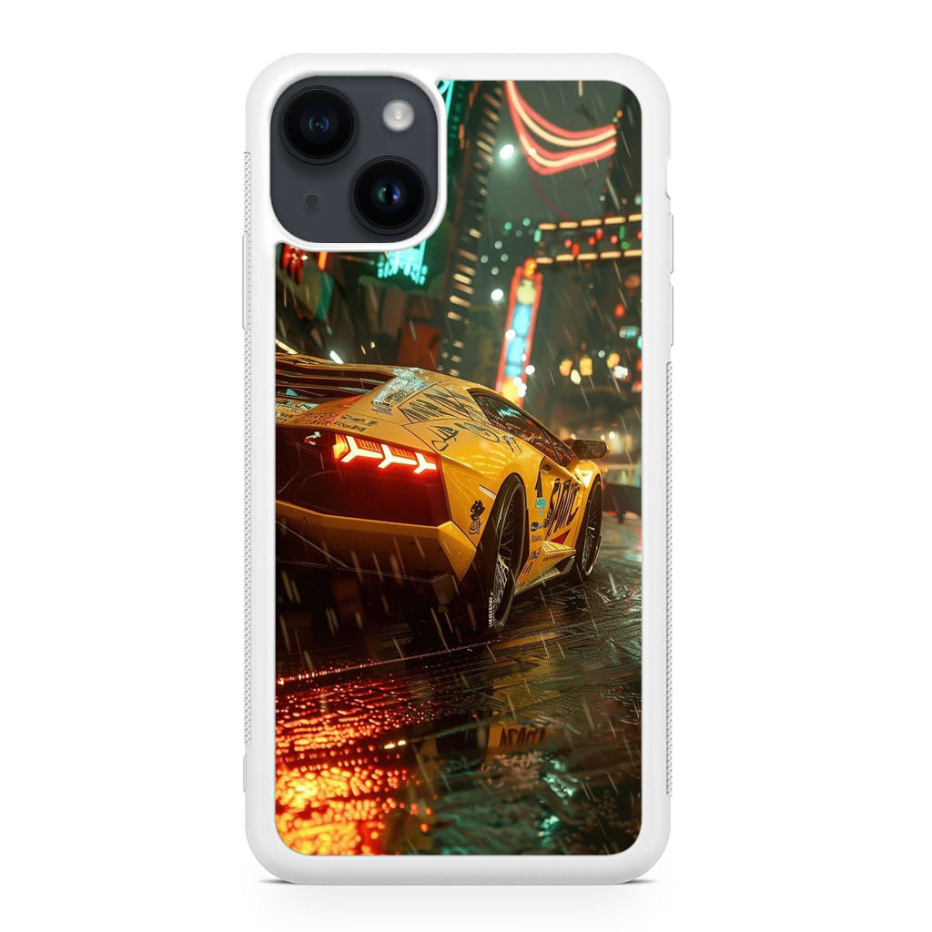 Night Drift Thunder Neon Streets iPhone 15 / 15 Plus Case