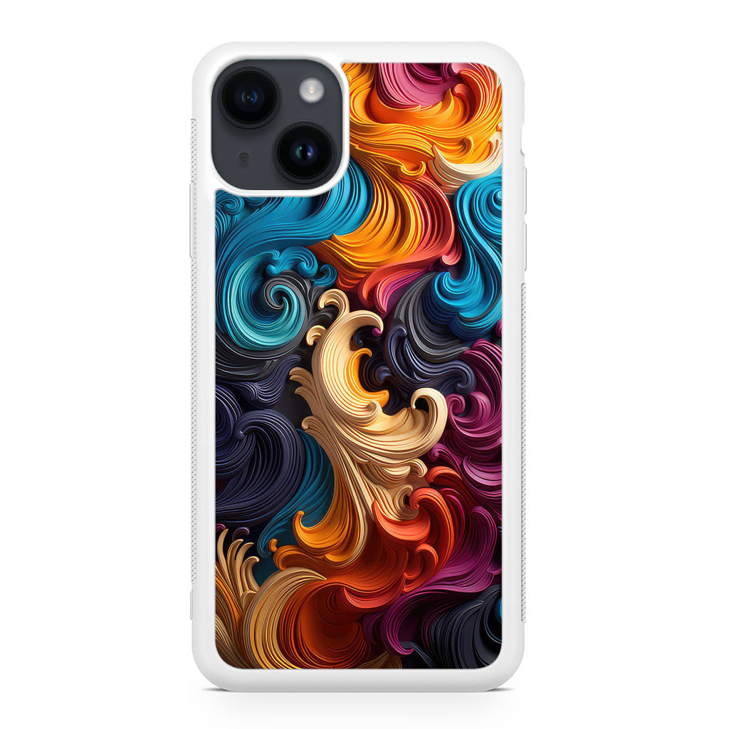 The Dance of Abstract Waves iPhone 15 / 15 Plus Case
