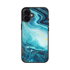 Blue Water Glitter iPhone 16 / 16 Plus Case