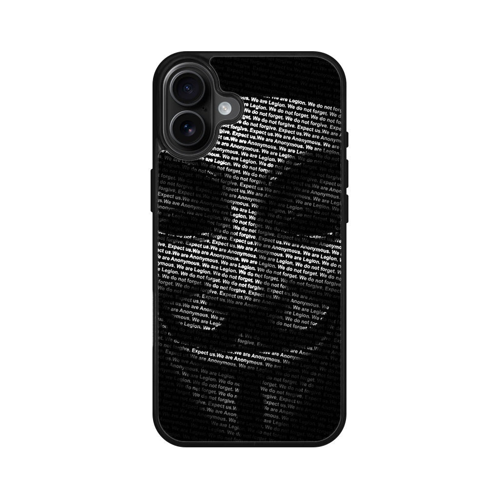 Guy Fawkes Mask Anonymous iPhone 16 / 16 Plus Case