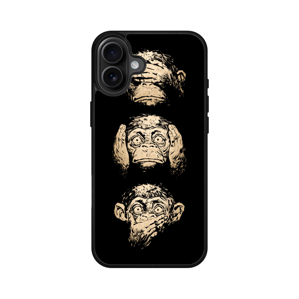 3 Wise Monkey iPhone 16 / 16 Plus Case