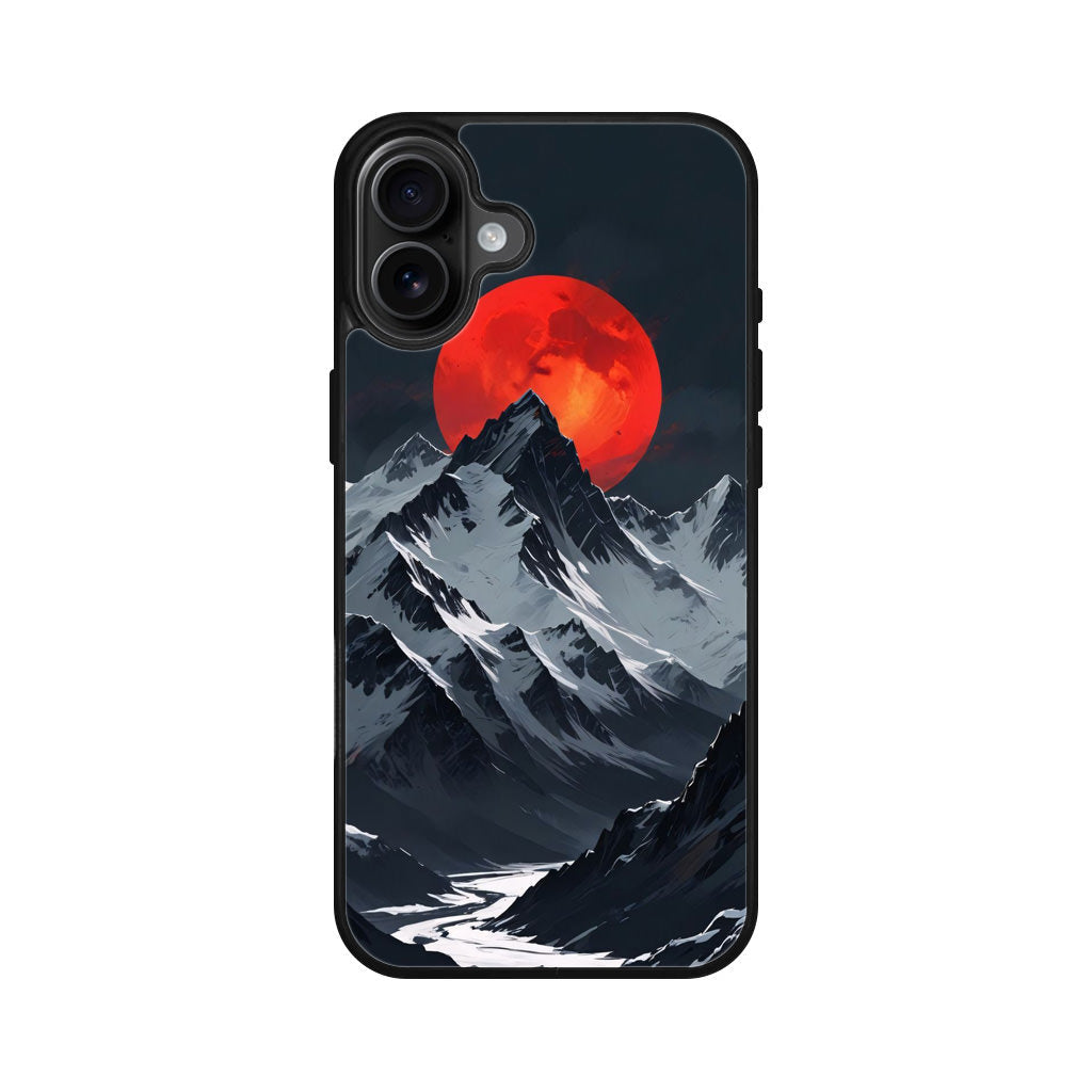 Crimson Eclipse The Mountain iPhone 16 / 16 Plus Case
