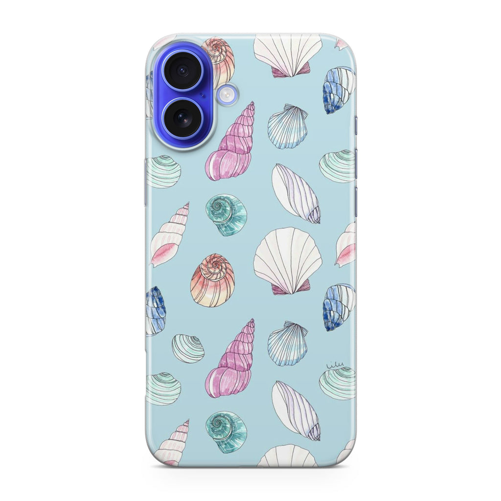 Beach Shells Pattern iPhone 16 / 16 Plus Case