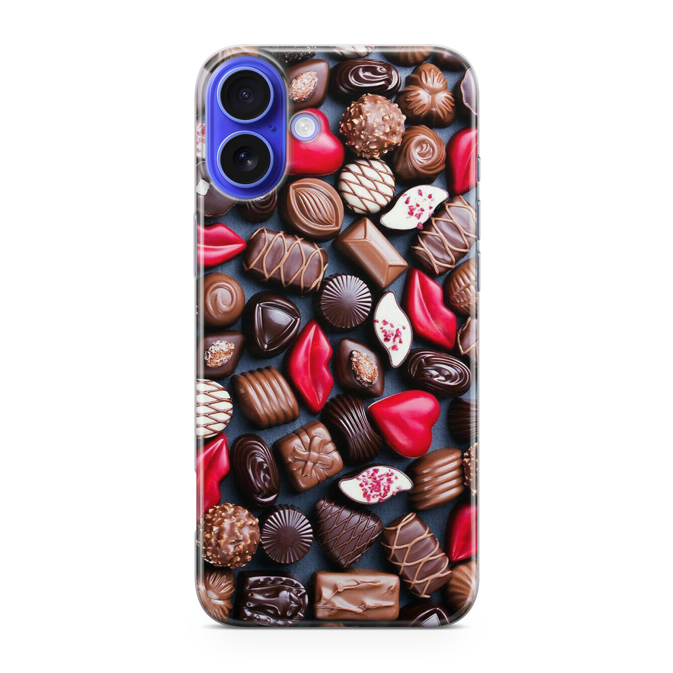 I Love Choco Pattern iPhone 16 / 16 Plus Case