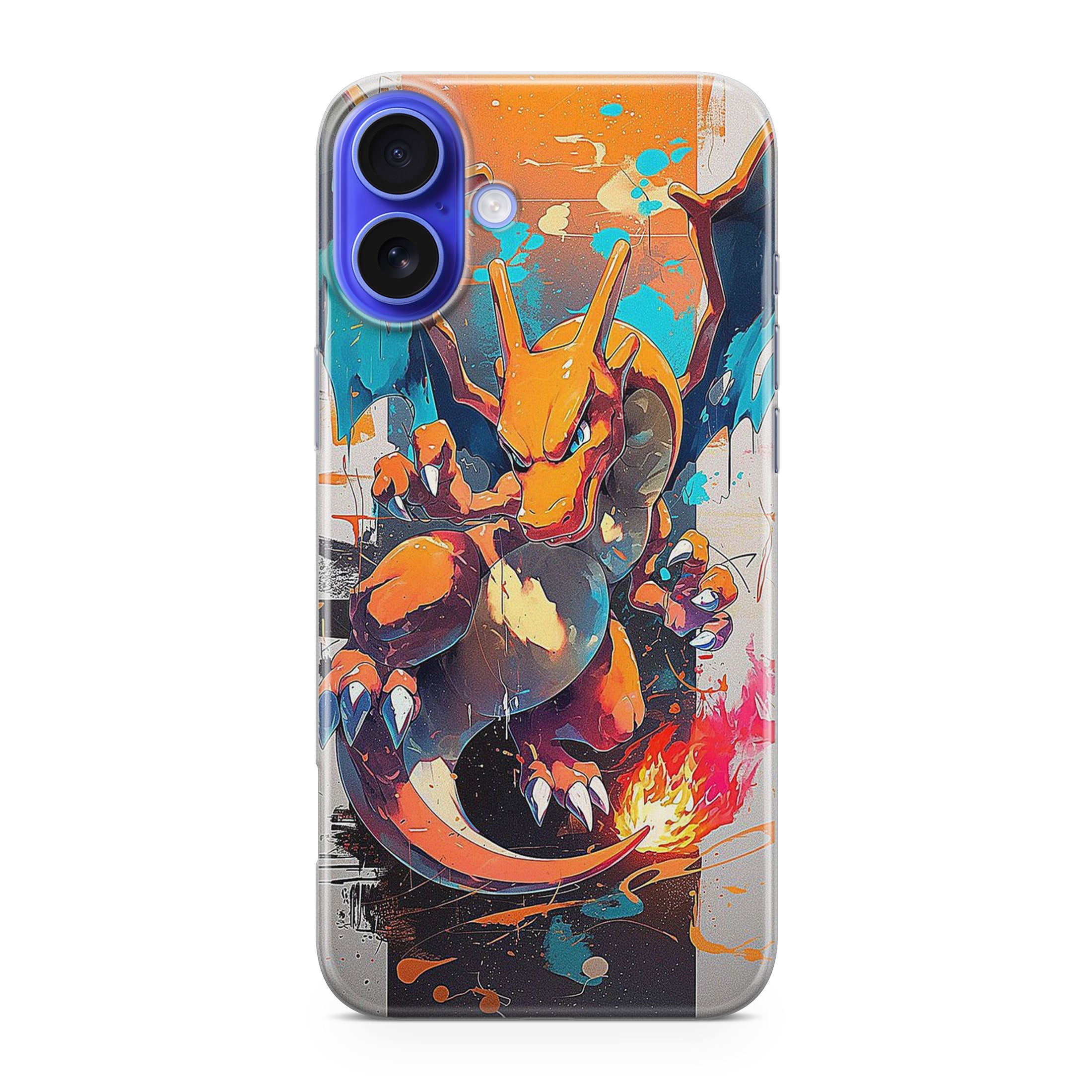 Charizard Inferno on Canvas iPhone 16 / 16 Plus Case