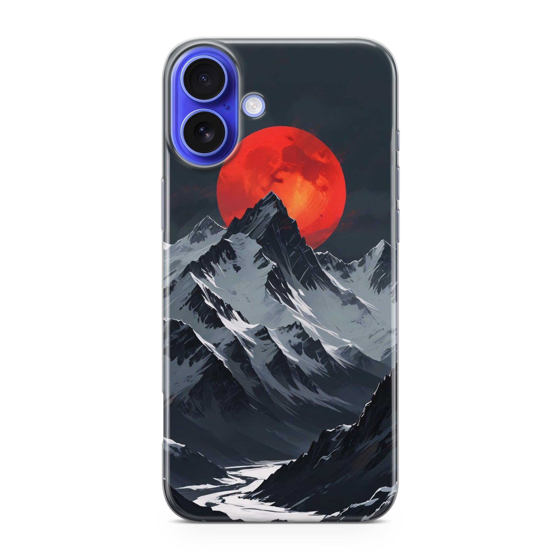 Crimson Eclipse The Mountain iPhone 16 / 16 Plus Case