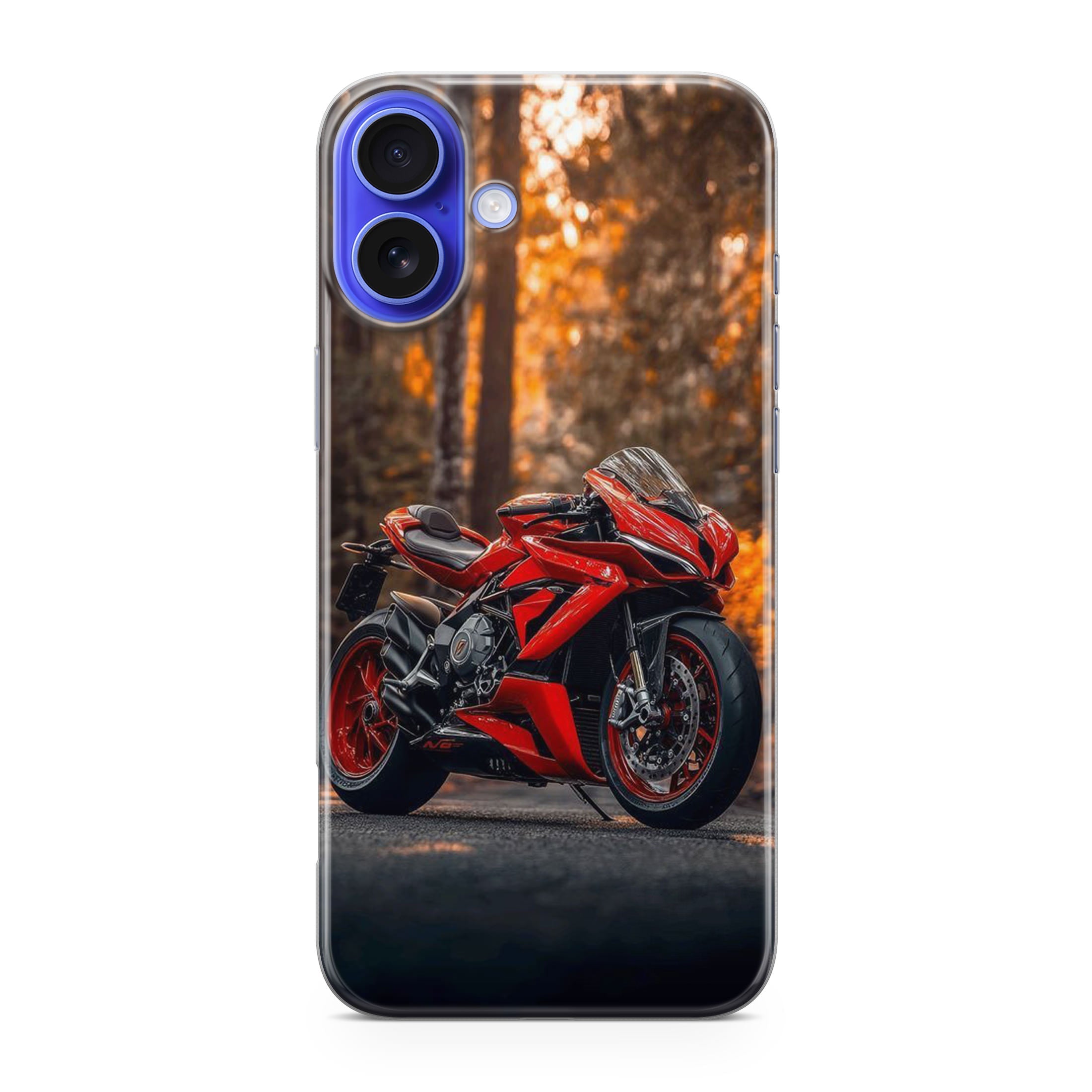 Crimson Velocity in Autumn Flame iPhone 16 / 16 Plus Case