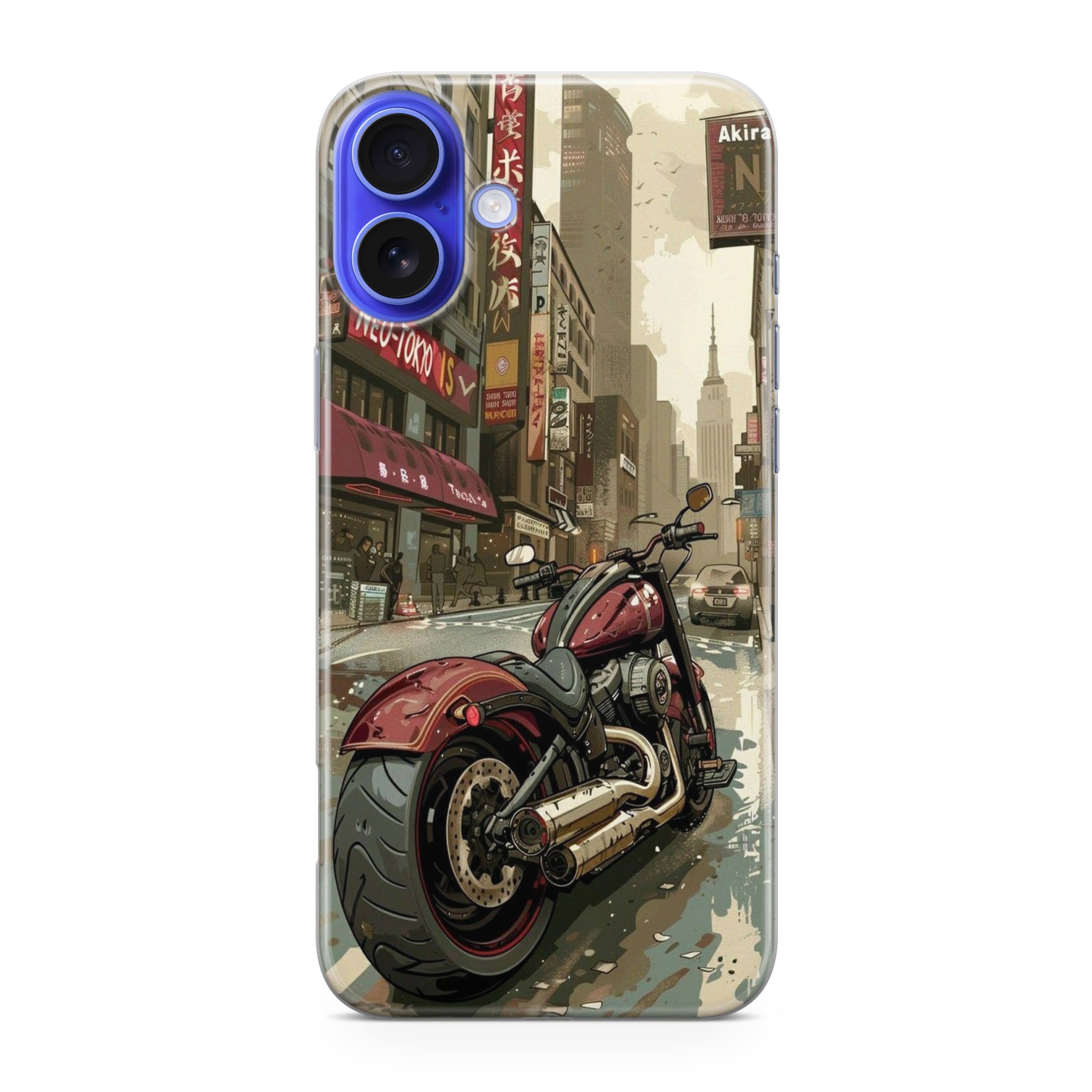 Motorcycle In Tokyo Streets iPhone 16 / 16 Plus Case
