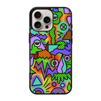 Abstract Colorful Doodle Art iPhone 16 Pro / 16 Pro Max Case