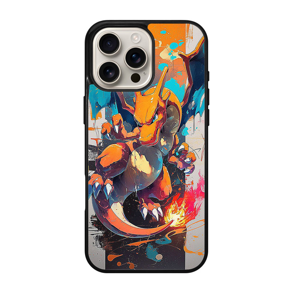 Charizard Inferno on Canvas iPhone 16 Pro / 16 Pro Max Case
