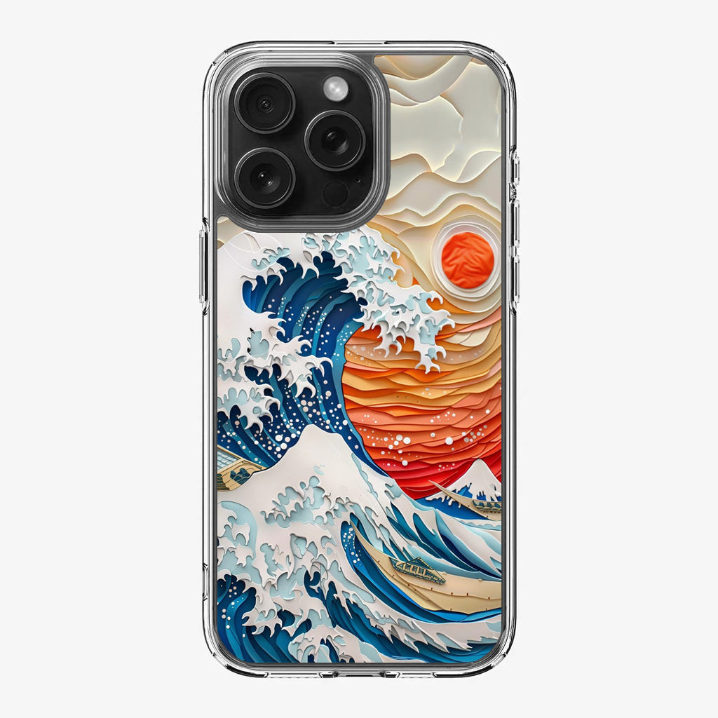 The Great Wave Off Paper Art iPhone 16 Pro / 16 Pro Max Case
