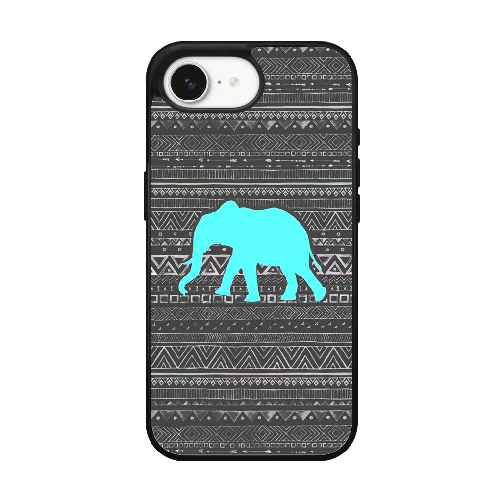 Aztec Elephant Turquoise iPhone 16e Case