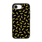 Bananas Fruit Pattern Black iPhone 16e Case