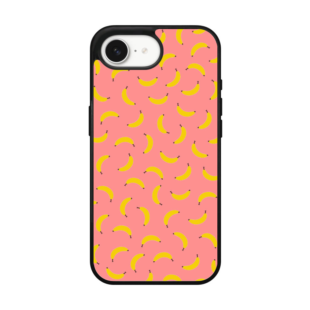 Bananas Fruit Pattern Pink iPhone 16e Case
