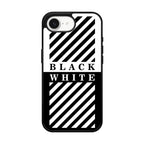 Black White Stripes iPhone 16e Case
