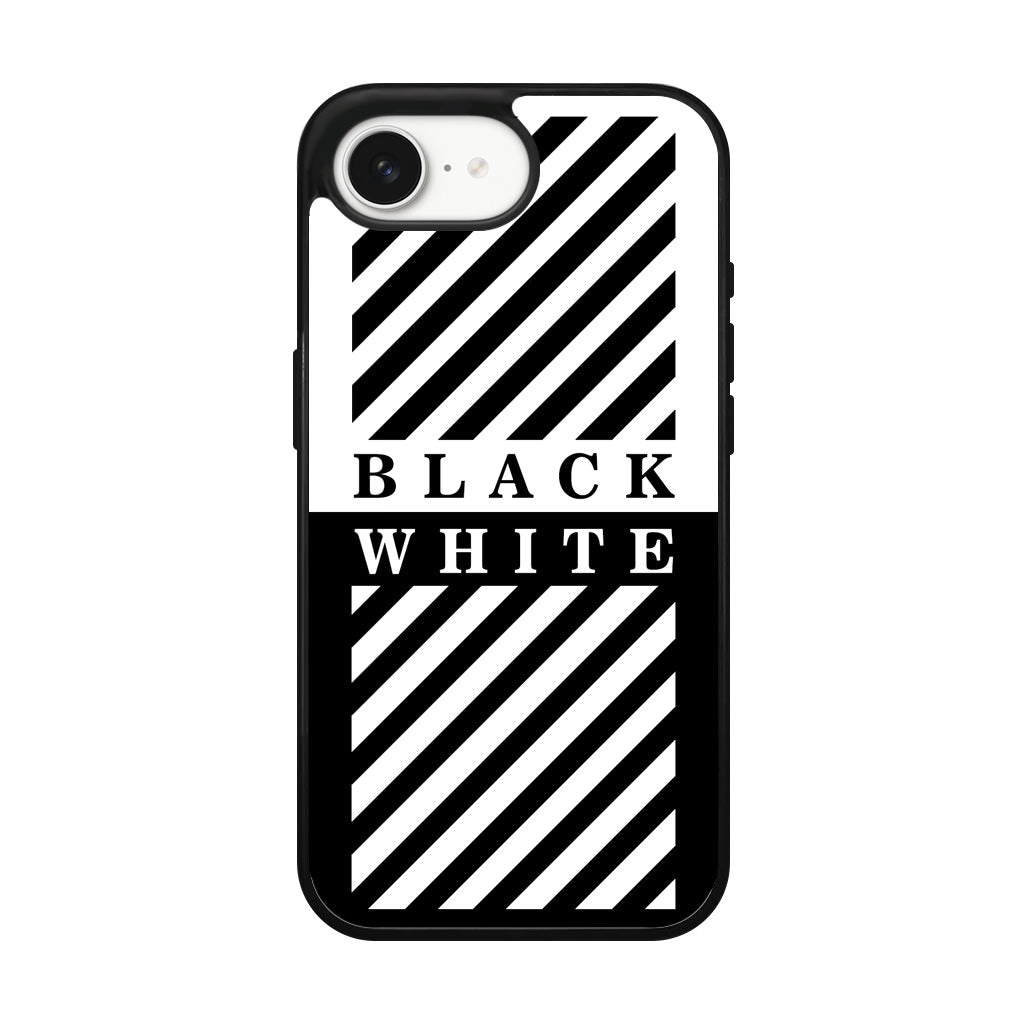 Black White Stripes iPhone 16e Case