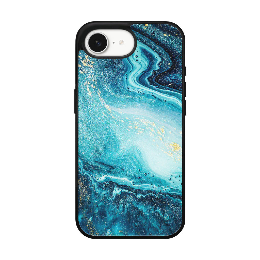 Blue Water Glitter iPhone 16e Case