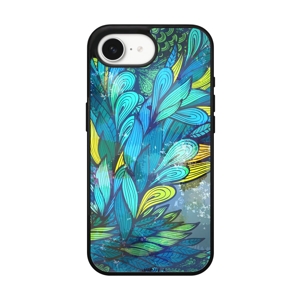 Colorful Art in Blue iPhone 16e Case