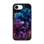 Colorful Dust Art on Black iPhone 16e Case