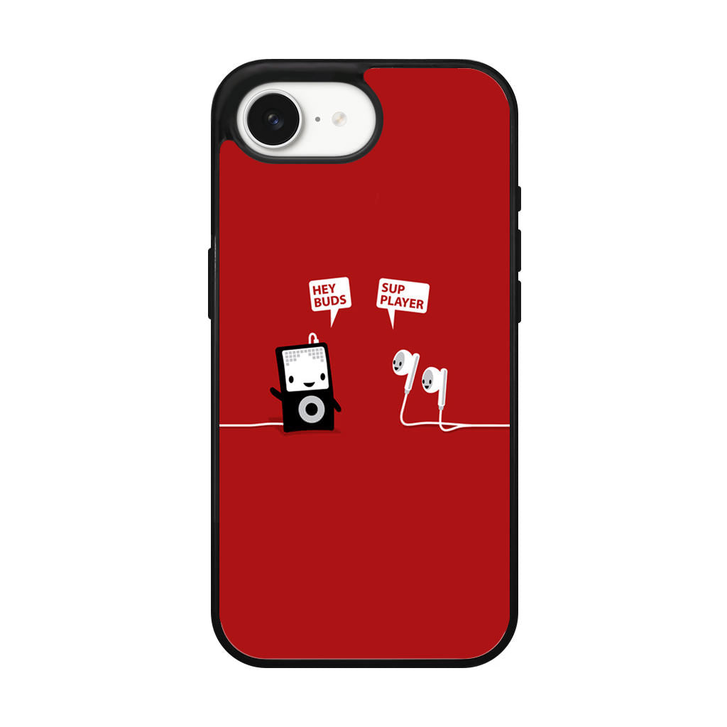 Funny Music Headphones Player Buds iPhone 16e Case