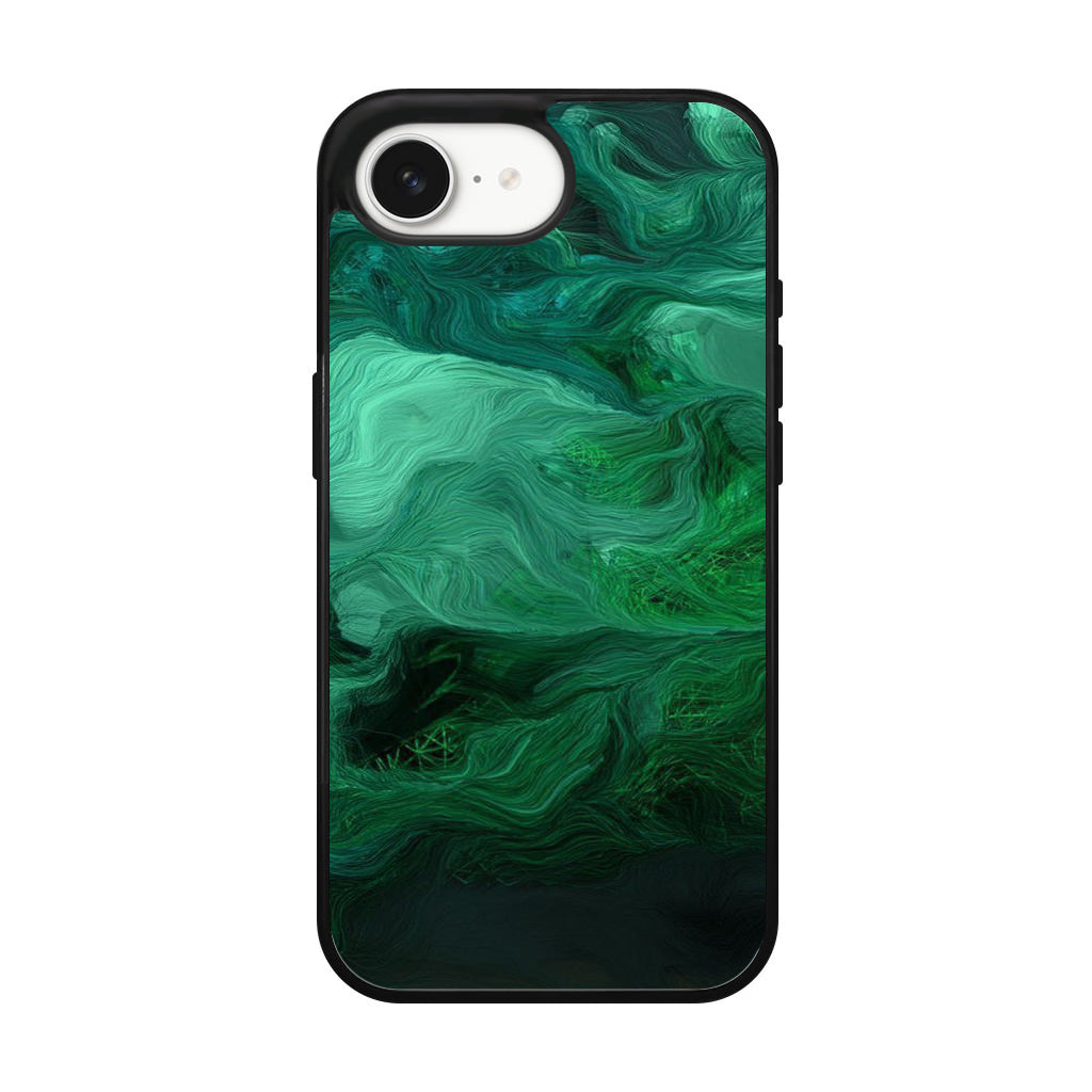 Green Abstract Art iPhone 16e Case
