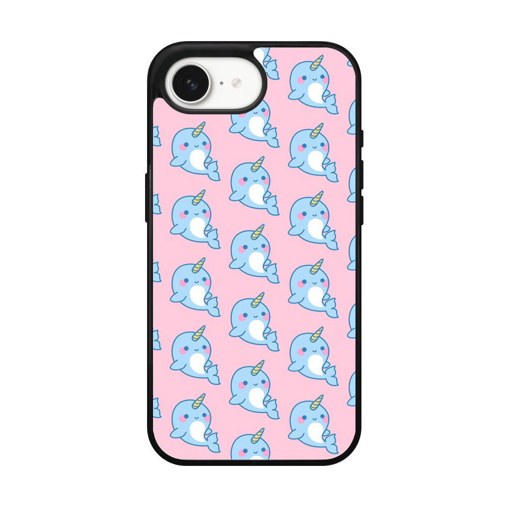 Horned Whales Pattern iPhone 16e Case