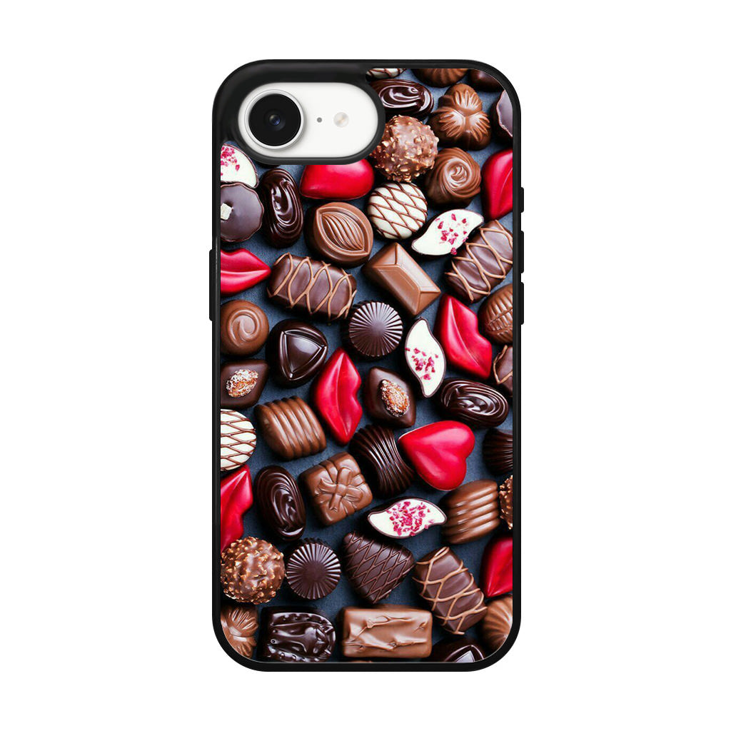 I Love Choco Pattern iPhone 16e Case