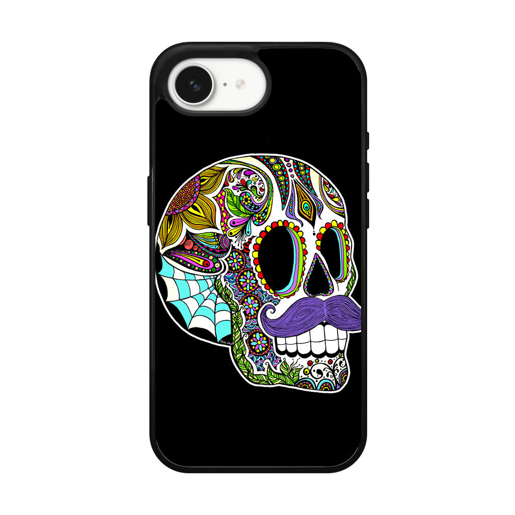 Mustache Sugar Skull iPhone 16e Case
