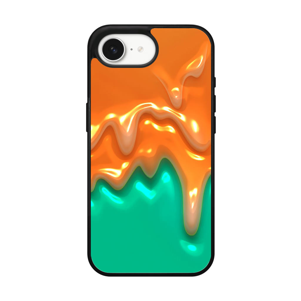 Orange Paint Dripping iPhone 16e Case