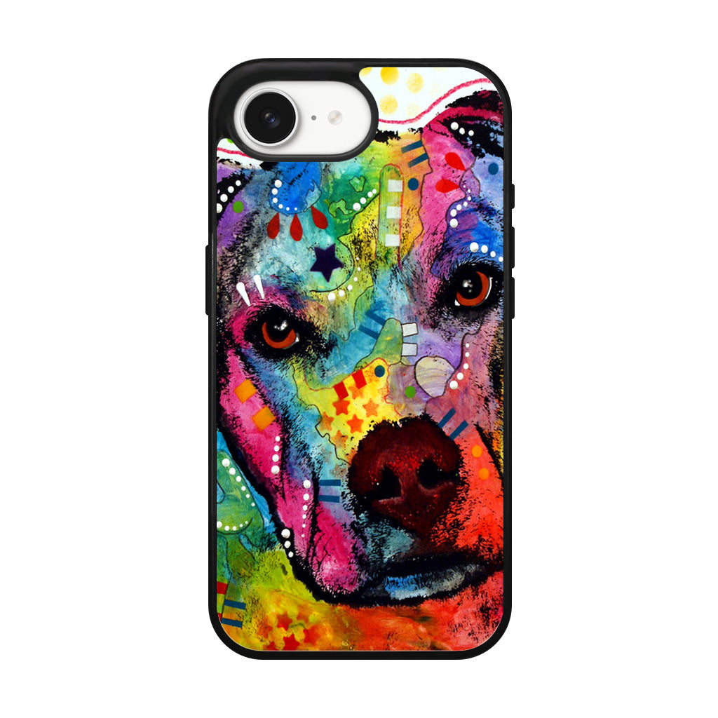 Pitbull Love Painting iPhone 16e Case