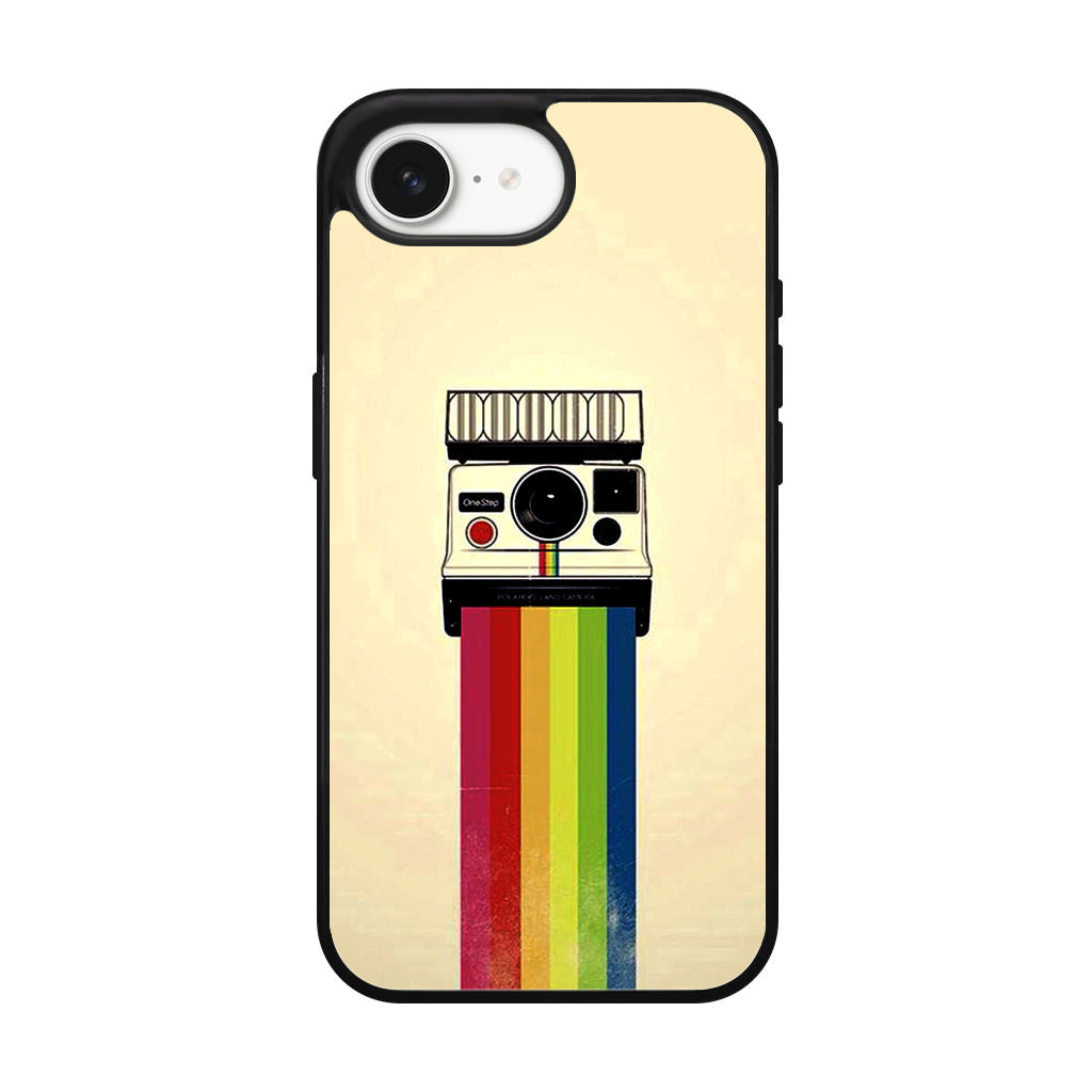 Polaroid Camera Colorful Rainbow iPhone 16e Case