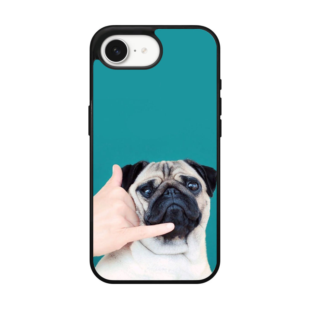 Pug is on the Phone iPhone 16e Case