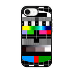 Scheme Pause TV Colorful Mesh iPhone 16e Case