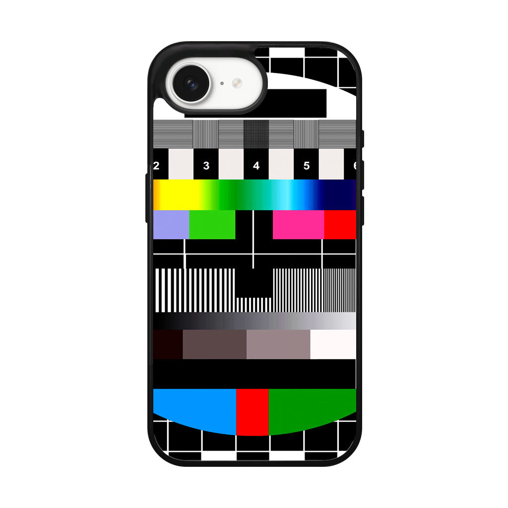 Scheme Pause TV Colorful Mesh iPhone 16e Case