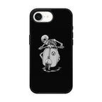 Skeleton Rides Scooter iPhone 16e Case