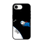 Space Dog Chasing A Bone iPhone 16e Case