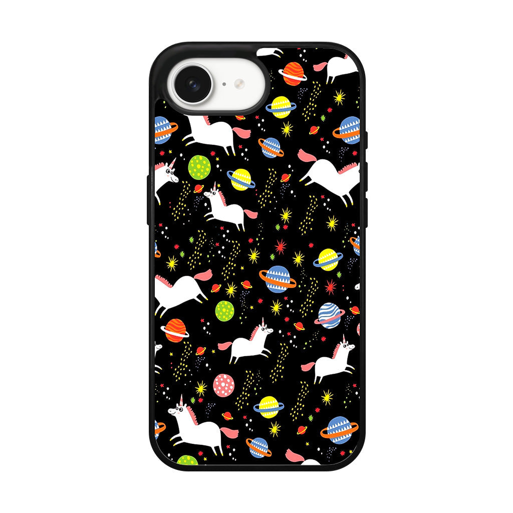 Space Unicorn Pattern iPhone 16e Case
