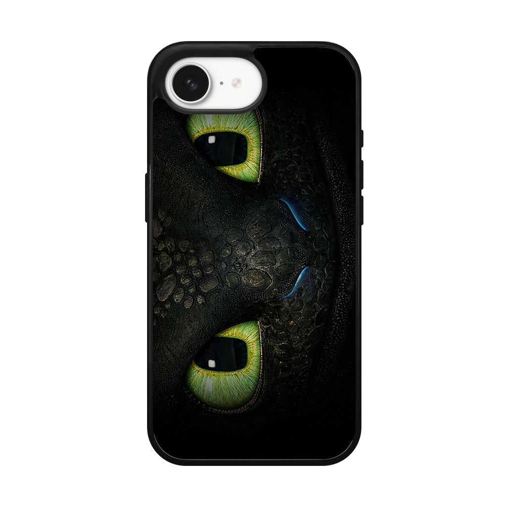 Toothless Dragon Eyes Close Up iPhone 16e Case