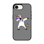 Unicorn Dabbing Grey iPhone 16e Case