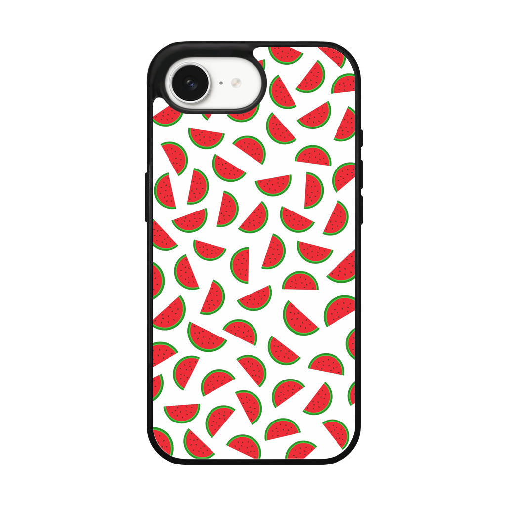 Watermelon Fruit Pattern White iPhone 16e Case