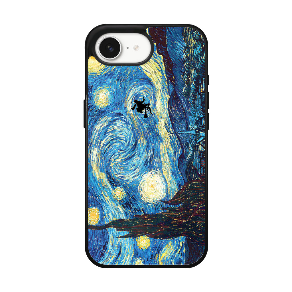 Witch on The Starry Night Sky iPhone 16e Case