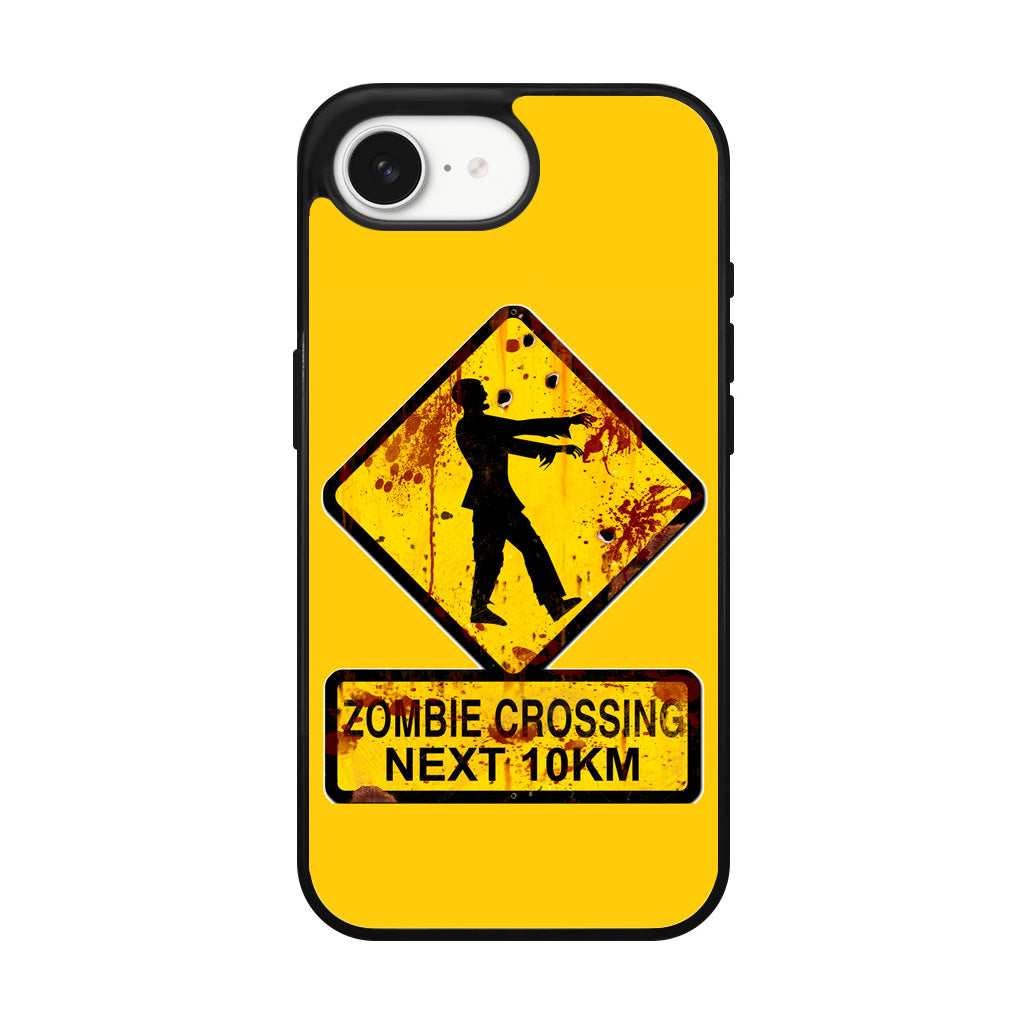 Zombie Crossing Sign iPhone 16e Case