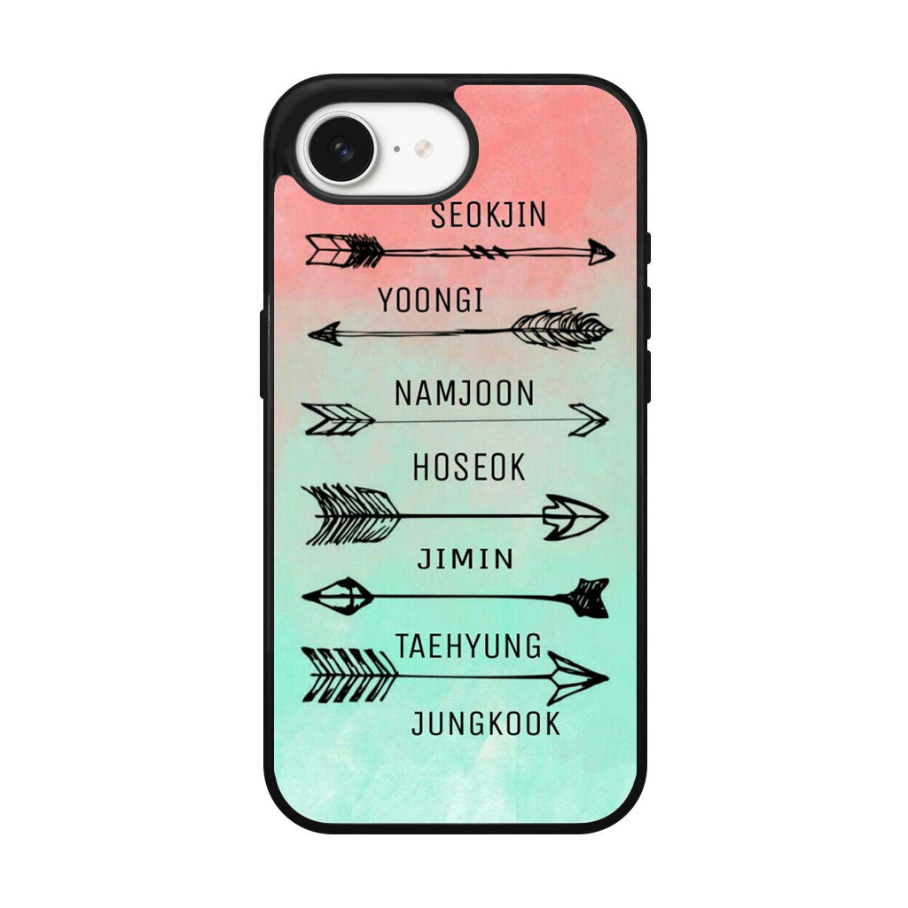 BTS Members Name iPhone 16e Case