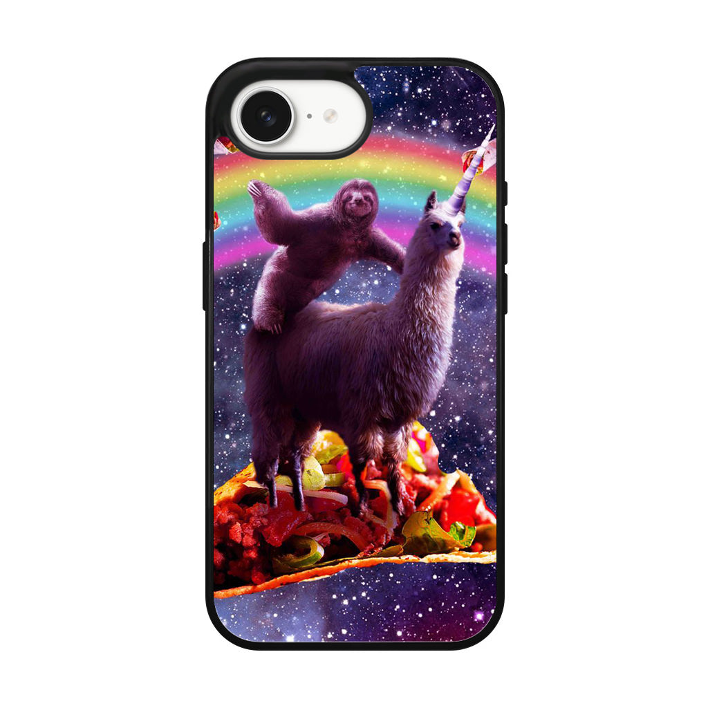 LLama And Sloth On Space iPhone 16e Case