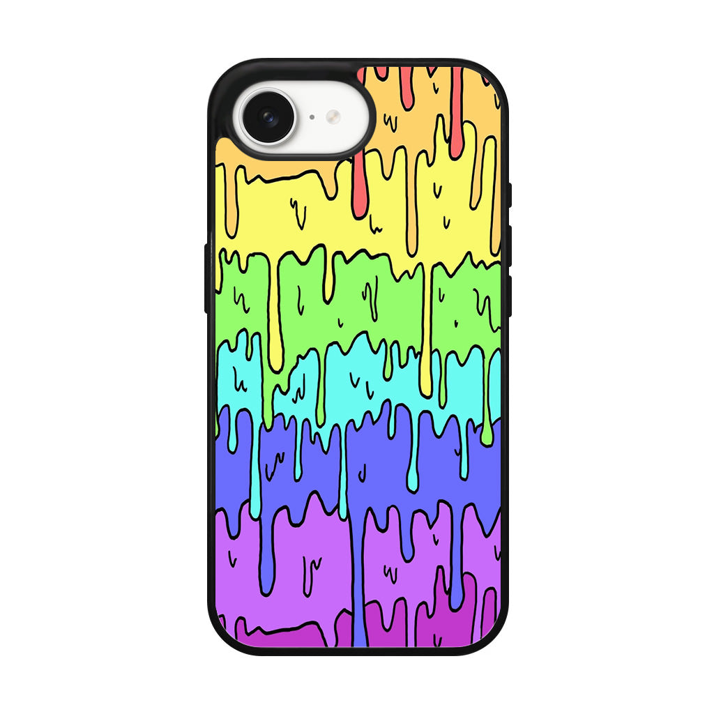 Pastel Kawaii Melting Rainbow iPhone 16e Case
