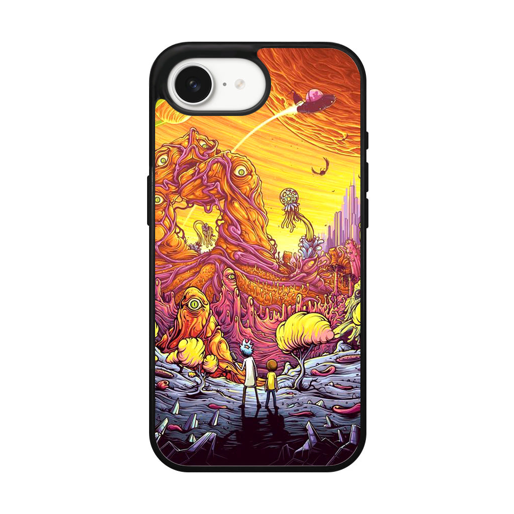 Rick And Morty Alien Planet iPhone 16e Case