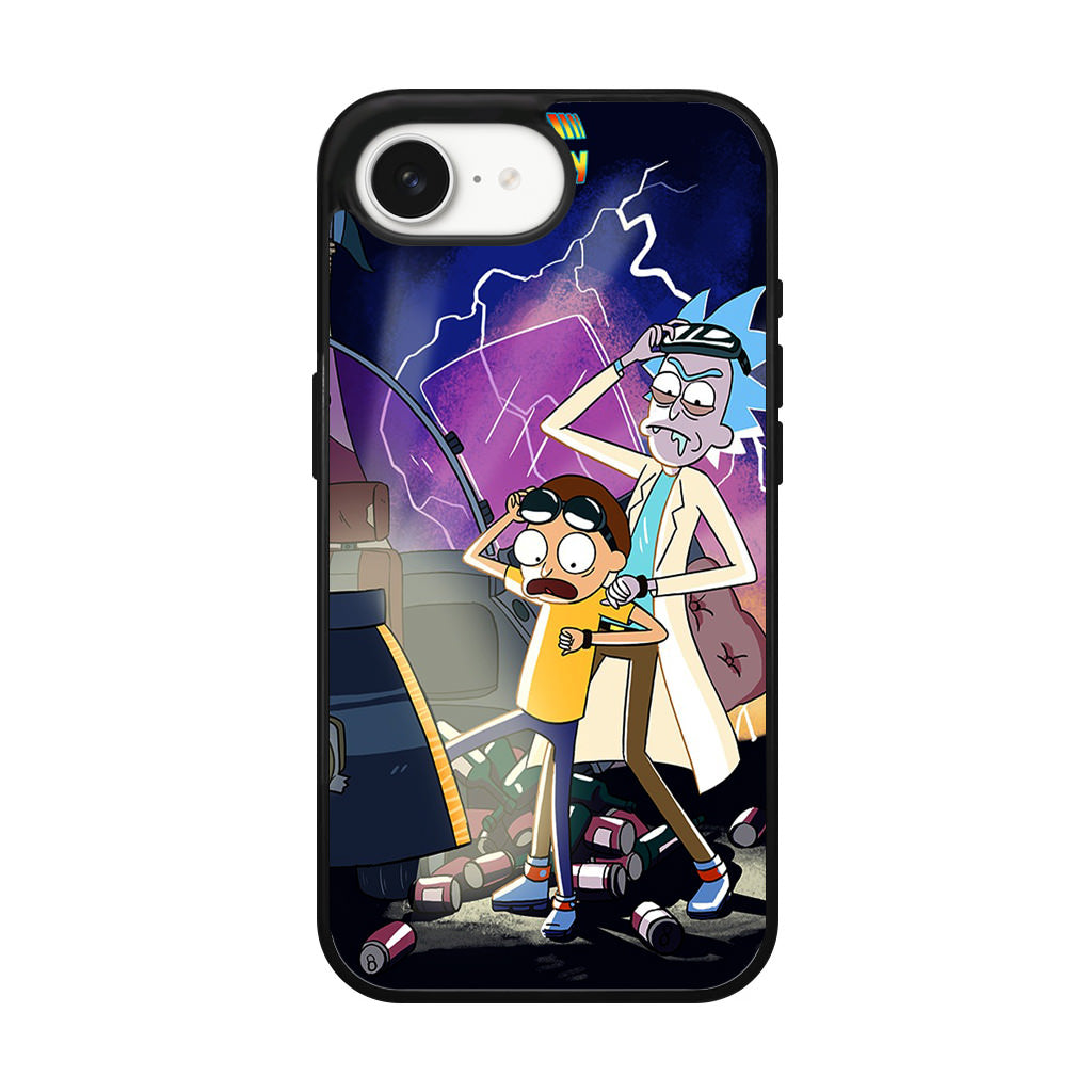 Rick And Morty Back To The Future iPhone 16e Case