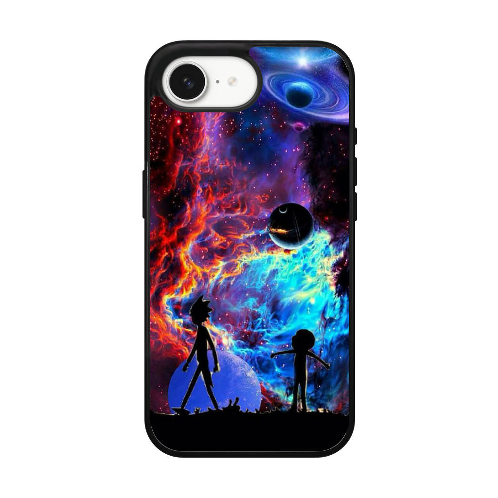 Rick And Morty Flat Galaxy iPhone 16e Case